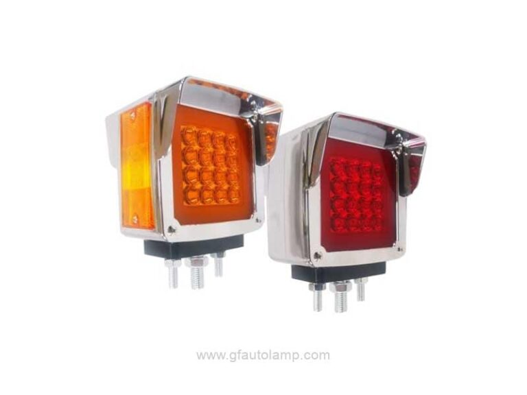 LED, Square, 16 Diode, Dual Face, Pedestal plafon direccional, Chrome Visor Bezel, A8-66019