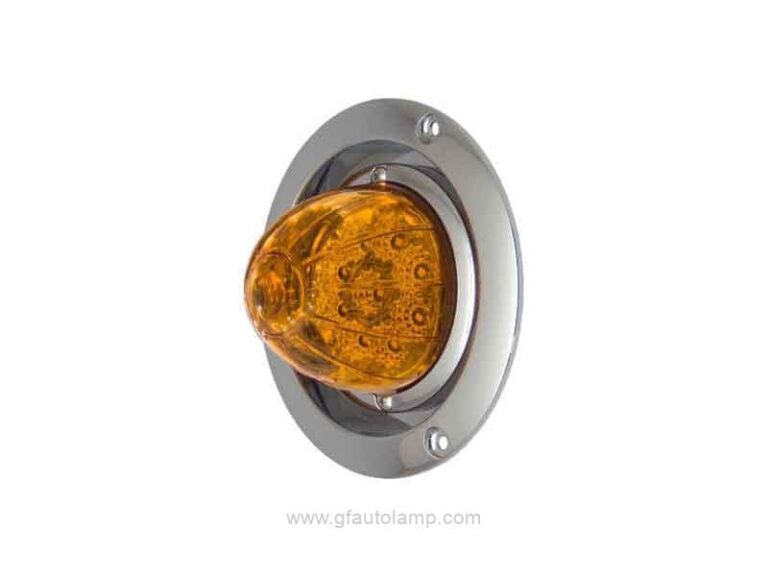 A8-8050-4 4 inch round LED Watermelon stop/turn/tail Lights Chrome Bezel